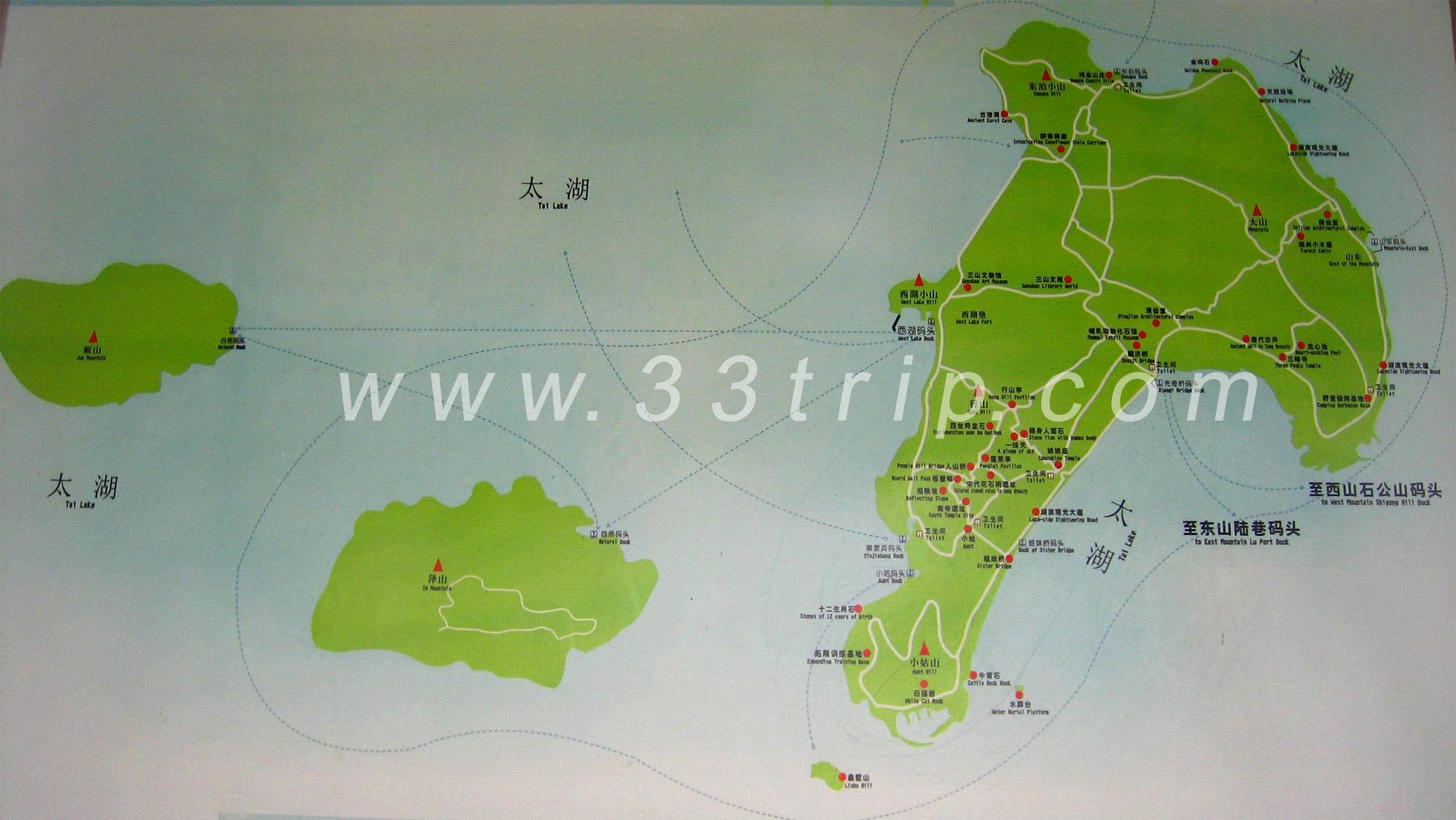 三山岛景区景点地图